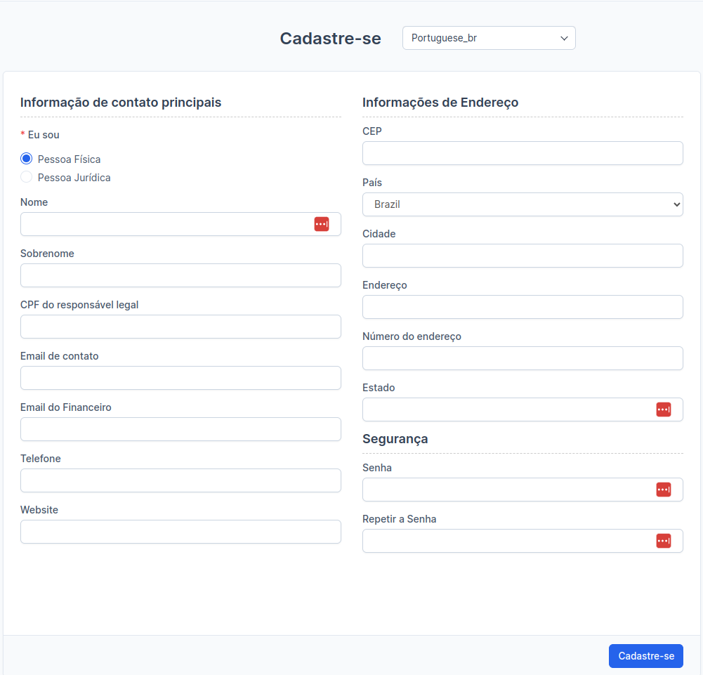 Taffarel.dev - Módulo Cadastro de Cliente Pro para Perfex CRM