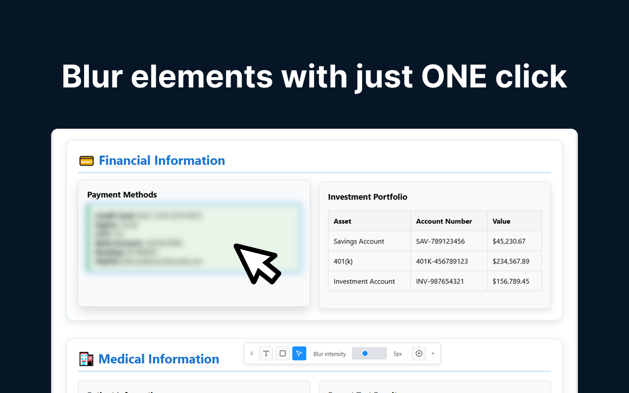 Desfocar - Extensão de Privacidade para Gravação de Tela